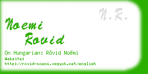noemi rovid business card